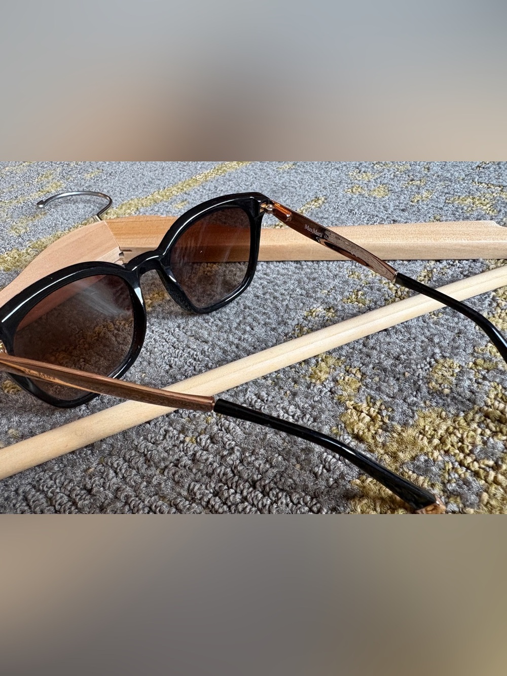Max Mara black and gold sunglasses